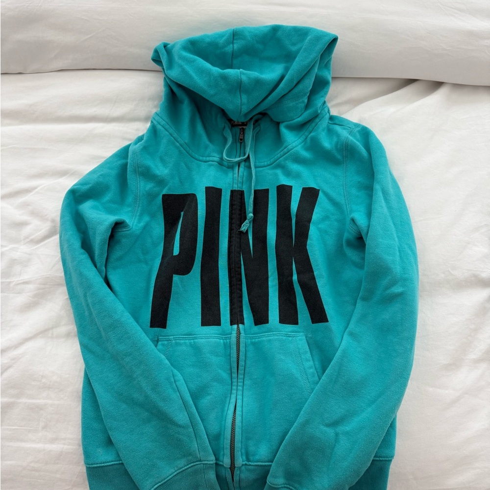 PINK Victoria Secret Teal Hoodie